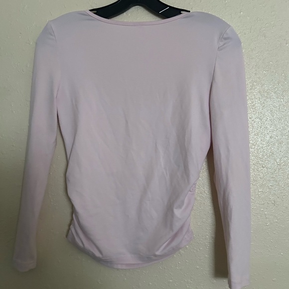 Pink Fitted Ruched Bodysuit - Picture 3 of 3